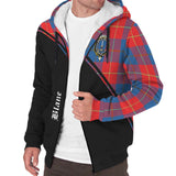 Clan Blane Crest Tartan Sherpa Hoodie Curve Style CE923