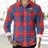 Clan Blane Crest Tartan Long Sleeve Shirt PC924