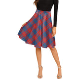 Clan Blane Tartan Melete Pleated Midi Skirt V1131