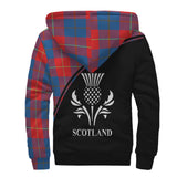 Clan Blane Crest Tartan Sherpa Hoodie Curve Style CE923