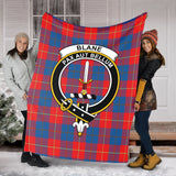 Clan Blane Crest Tartan Blanket UC59