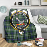 Clan Blyth Crest Tartan Blanket UC60