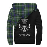 Clan Blyth Crest Tartan Sherpa Hoodie Curve Style CE922