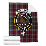 Clan Borthwick Crest Tartan Blanket UC61