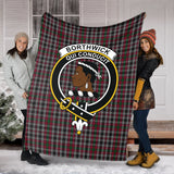 Clan Borthwick Crest Tartan Blanket UC61