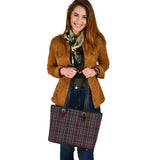 Clan Borthwick Tartan Leather Tote Bag MT1142