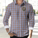 Clan Boswell Crest Tartan Long Sleeve Shirt PC921