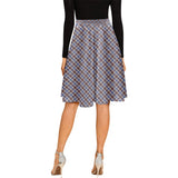 Clan Boswell Tartan Melete Pleated Midi Skirt V1128