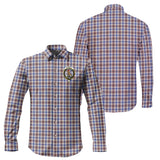 Clan Boswell Crest Tartan Long Sleeve Shirt PC921