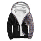 Clan Boswell Crest Tartan Sherpa Hoodie Curve Style CE920