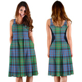 Clan Bowie Ancient Tartan Sleeveless Midi Womens Dress VS1128