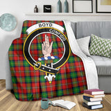 Clan Boyd Modern Crest Tartan Blanket UC63