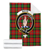 Clan Boyd Modern Crest Tartan Blanket UC63