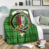 Clan Boyle Crest Tartan Blanket UC65