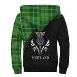 Clan Boyle Crest Tartan Sherpa Hoodie Curve Style CE918