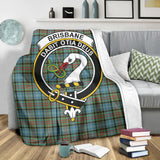 Clan Brisbane modern Crest Tartan Blanket UC66