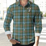 Clan Brisbane modern Crest Tartan Long Sleeve Shirt PC918