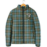 Clan Brisbane modern Crest Tartan Padded Jacket RF64