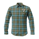 Clan Brisbane modern Crest Tartan Long Sleeve Shirt PC918