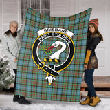 Clan Brisbane modern Crest Tartan Blanket UC66