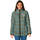 Clan Brisbane modern Crest Tartan Padded Jacket RF64