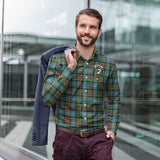 Clan Brisbane modern Crest Tartan Long Sleeve Shirt PC918