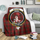 Clan Brodie Crest Tartan Blanket UC71