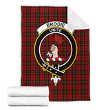 Clan Brodie Crest Tartan Blanket UC71