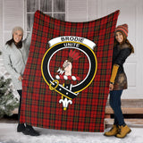 Clan Brodie Crest Tartan Blanket UC71