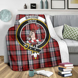 Clan Brodie Dress Crest Tartan Blanket UC67