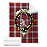 Clan Brodie Dress Crest Tartan Blanket UC67