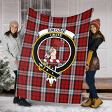 Clan Brodie Dress Crest Tartan Blanket UC67