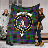 Clan Brodie Hunting Modern Crest Tartan Blanket UC68