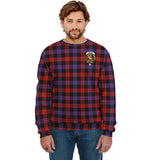 Clan Broun Modern Crest Tartan Sweatshirt HC913