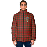 Clan Bruce Crest Tartan Padded Jacket RF75