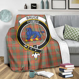 Clan Bruce Ancient Crest Tartan Blanket UC73