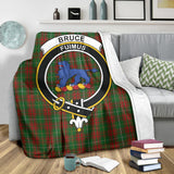 Clan Bruce Hunting Crest Tartan Blanket UC74