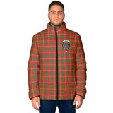 Clan Bruce Modern Crest Tartan Padded Jacket RF73