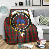 Clan Bruce Old Crest Tartan Blanket UC76