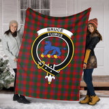 Clan Bruce Old Crest Tartan Blanket UC76