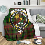 Clan Buchan Modern Crest Tartan Blanket UC79