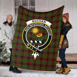 Clan Buchan Modern Crest Tartan Blanket UC79