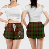 Clan Buchan Modern Crest Tartan Womens Shorts NW2097