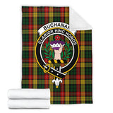 Clan Buchanan Crest Tartan Blanket UC86