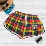 Clan Buchanan Modern Crest Tartan Womens Shorts NW2093