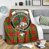 Clan Burnett Ancient Crest Tartan Blanket UC87