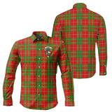 Clan Burnett Ancient Crest Tartan Long Sleeve Shirt PC895