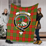 Clan Burnett Ancient Crest Tartan Blanket UC87