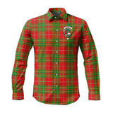 Clan Burnett Ancient Crest Tartan Long Sleeve Shirt PC895