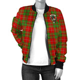 Clan Burnett Ancient Crest Tartan Bomber Jacket ZJ85